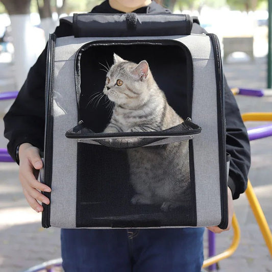 Lightweight Large Size Cat Carrier With Ultra-breathable Windows