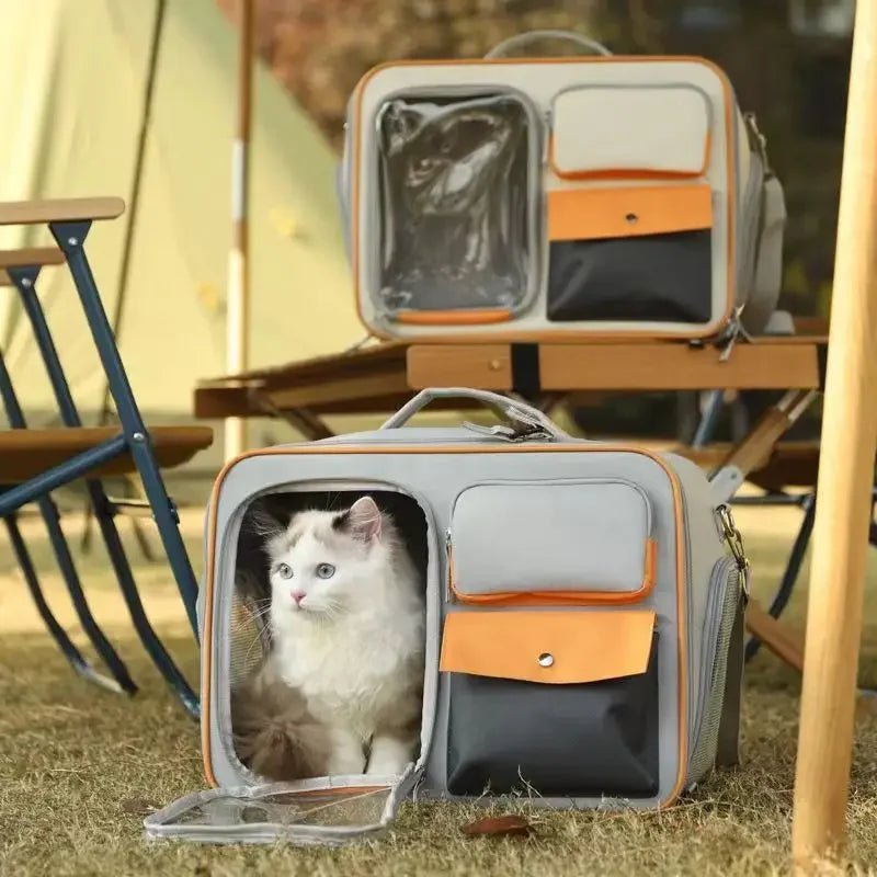 Multifunctional Large Cat Backpack Carrier With Window & Sling Strap
