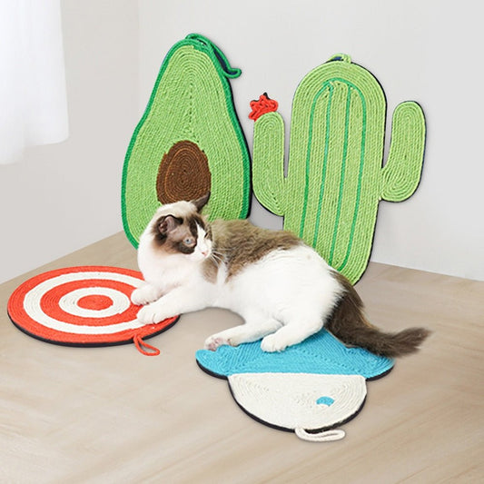 cute cactus design cat wall scratcher made by sisal