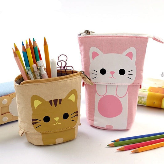 Adorable Cat Themed Slide Down Pencil Case