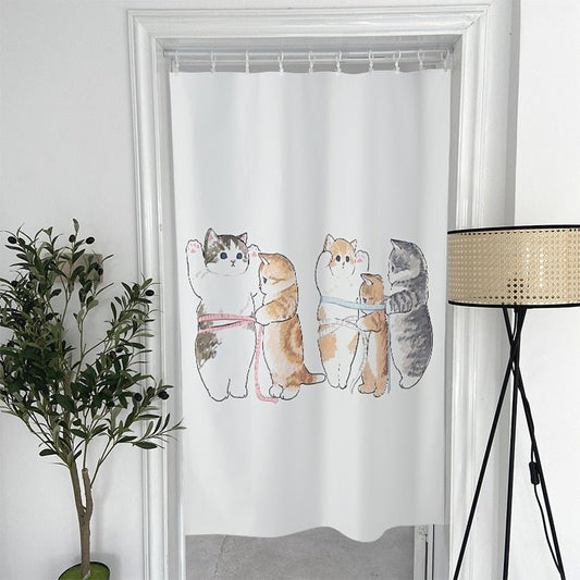 Cartoon cat kitchen/shower curtains