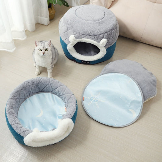 Convertible cozy kitty bed