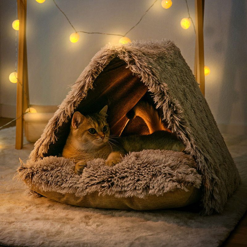 cozy house tent cozy cat tent bed – Meowgicians™