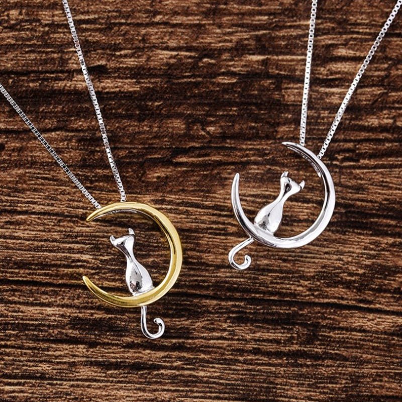 Women's Grunge Cat Cross Necklace main image 1