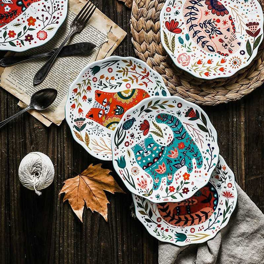 handmade premium ceramic cute cat plate for cat lover