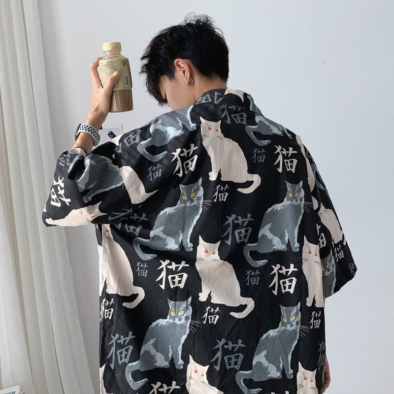 Mens cat shirt best sale