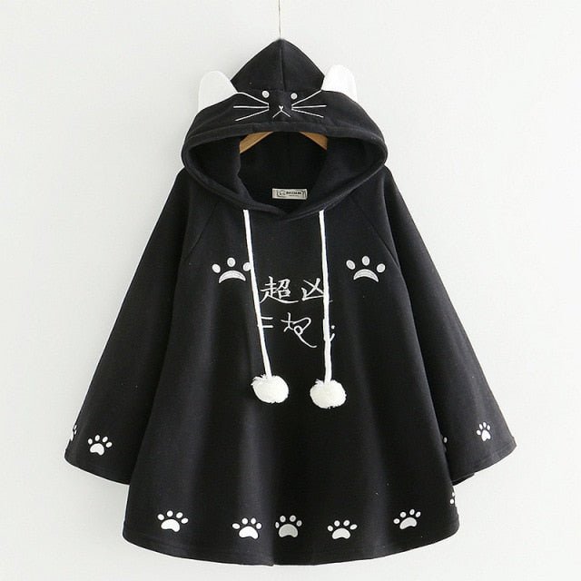 Harajuku Style Cat Ear Hoodie Be A Kawaii Cat Person from Comic