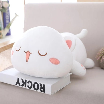 a japanese plush of a cat sleeping
