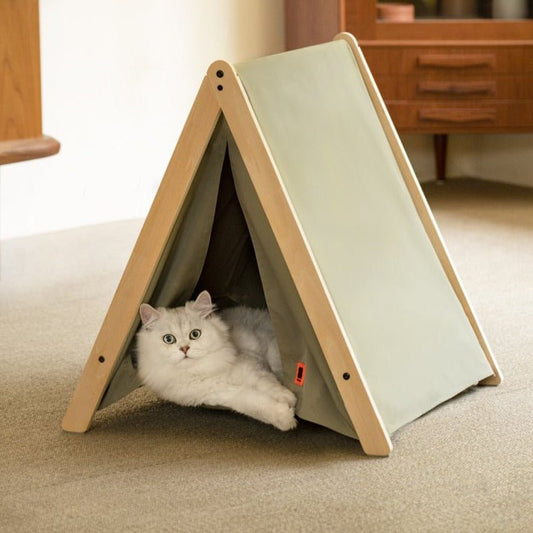 Minimalist cat teepee bed