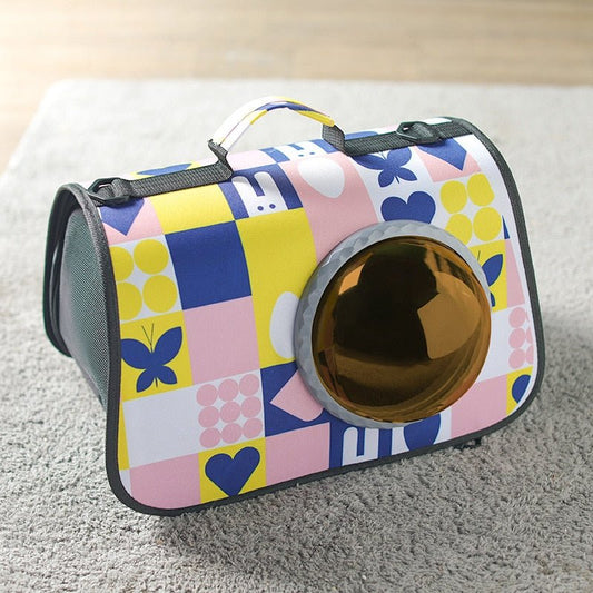 Summer's vibe canvas cat shoulder carrier