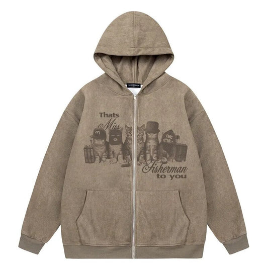 hiphop cat crew in brown