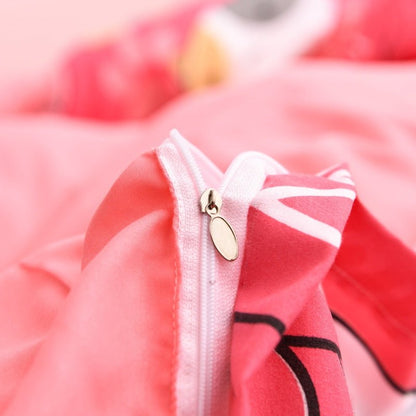 zipper for red color  cat duvet cover