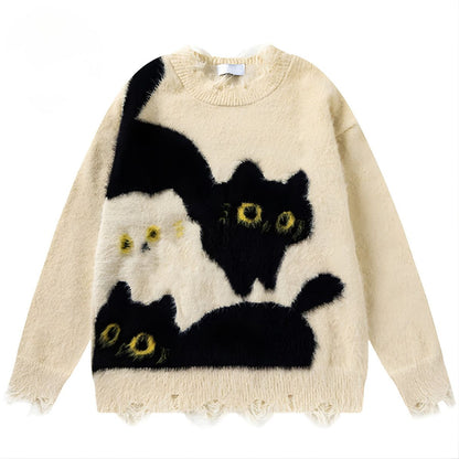 Fashionable cartoon kitty sweatshirt 