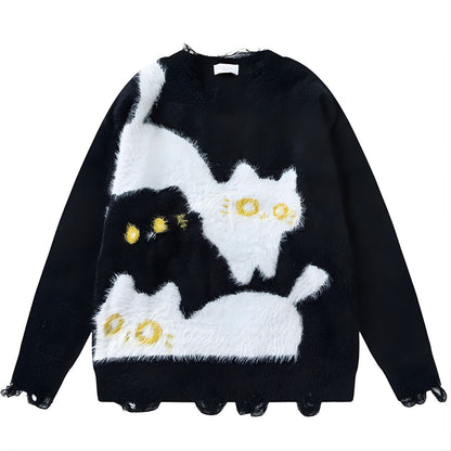 Fashionable cartoon kitty sweatshirt 