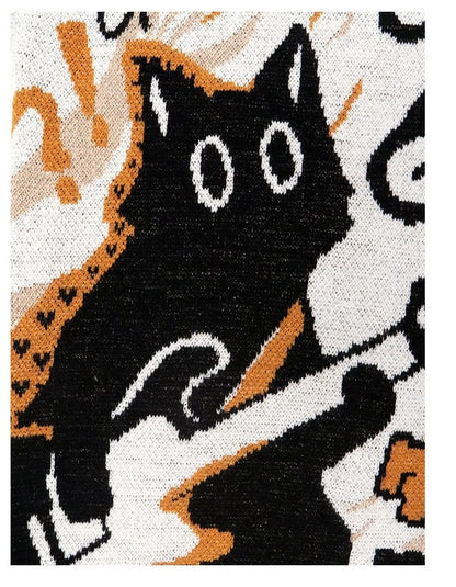 Japanese Streetwear style cat sweatshirt