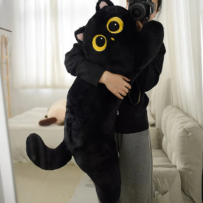 Stress Relief Huge Black Cat Hugging Plushie