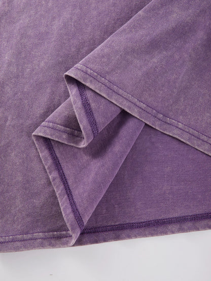 "As Purr My Last Email" - Vintage washed T-shirt With Angry Office Cat Print