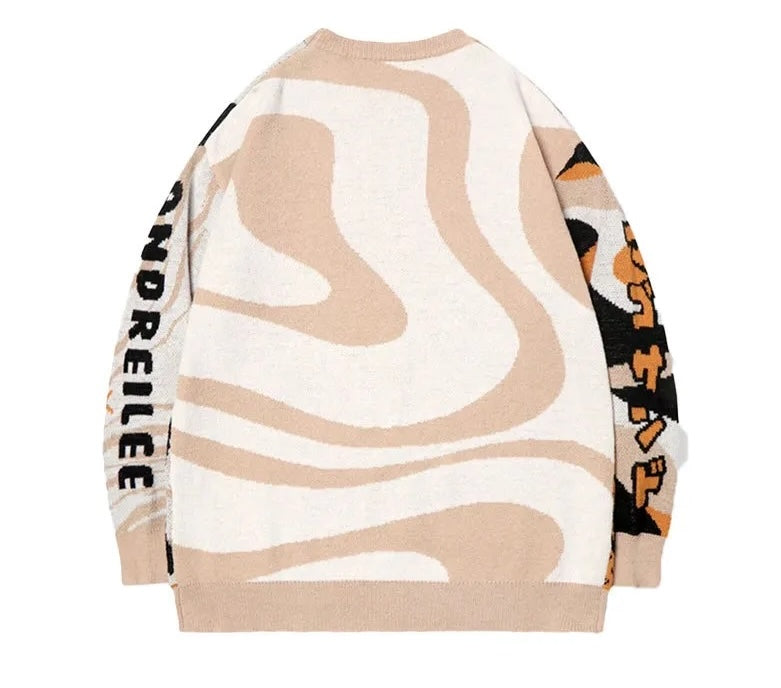 Japanese Streetwear style cat sweatshirt