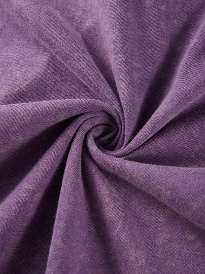 "As Purr My Last Email" - Vintage washed T-shirt With Angry Office Cat Print