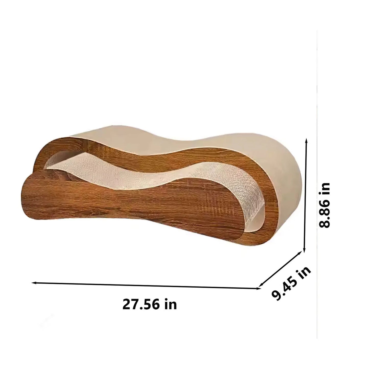 Modern 2-in-1 Infinity Loop Cat Scratcher & Lounge Pad