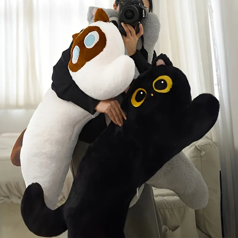 Stress Relief Huge Black Cat Hugging Plushie