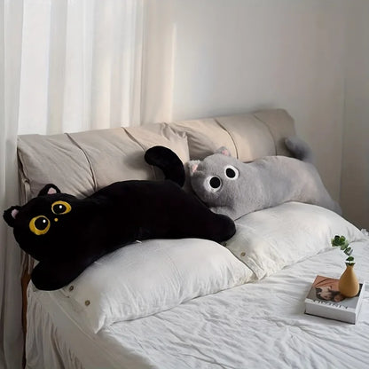 Stress Relief Huge Black Cat Hugging Plushie