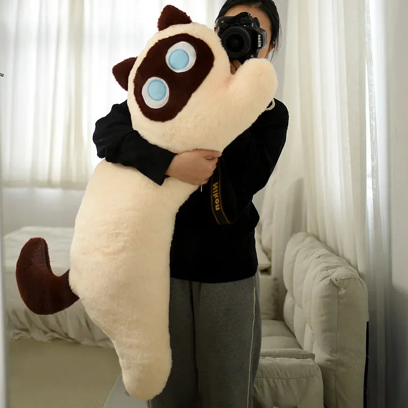 Stress Relief Huge Black Cat Hugging Plushie