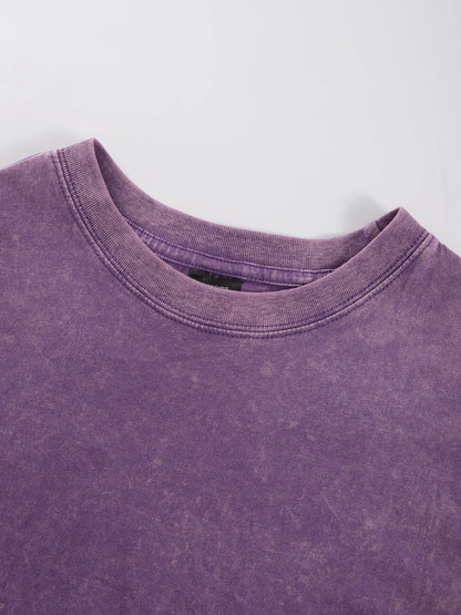 "As Purr My Last Email" - Vintage washed T-shirt With Angry Office Cat Print