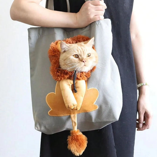 Lion's mane Cat Carrier Tote With Exposed Head For Cat