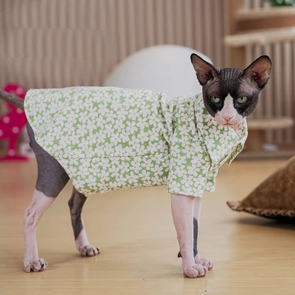 Charming Summer Hawaiian Shirt Clothes For Sphynx Cat