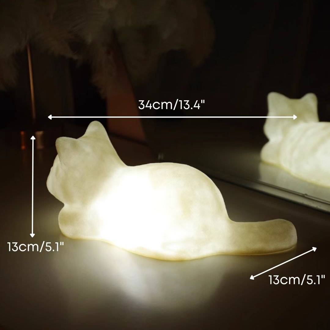 Cozy Loafing and Sitting Cat Light Lamp