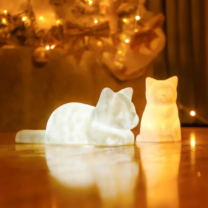 Close-up of 'Cozy Cat Light Lamp' with Adjustable Brightness