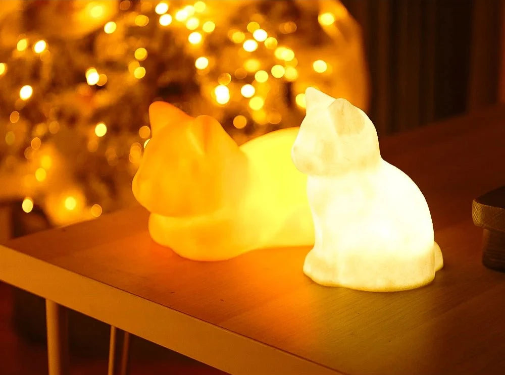 Adorable 'Sitting Cat Light Lamp' on a cozy desk