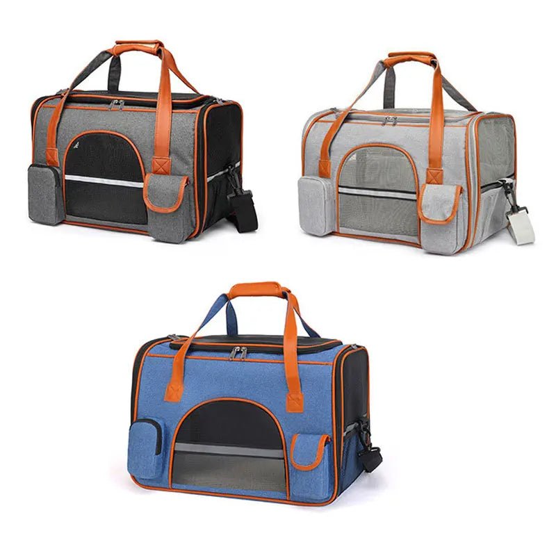 Easy Travel Large Size Cat Carrier With Functional Pockets