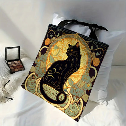 Enchanted Midnight Cat Tote Bag