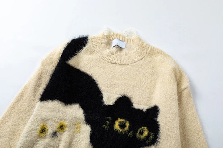 Fashionable cartoon kitty sweatshirt 