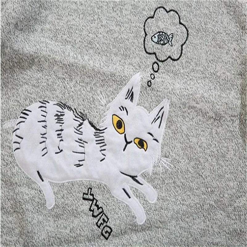 'Fish Dreaming Cat' - Cool Streetwear Sweatshirt