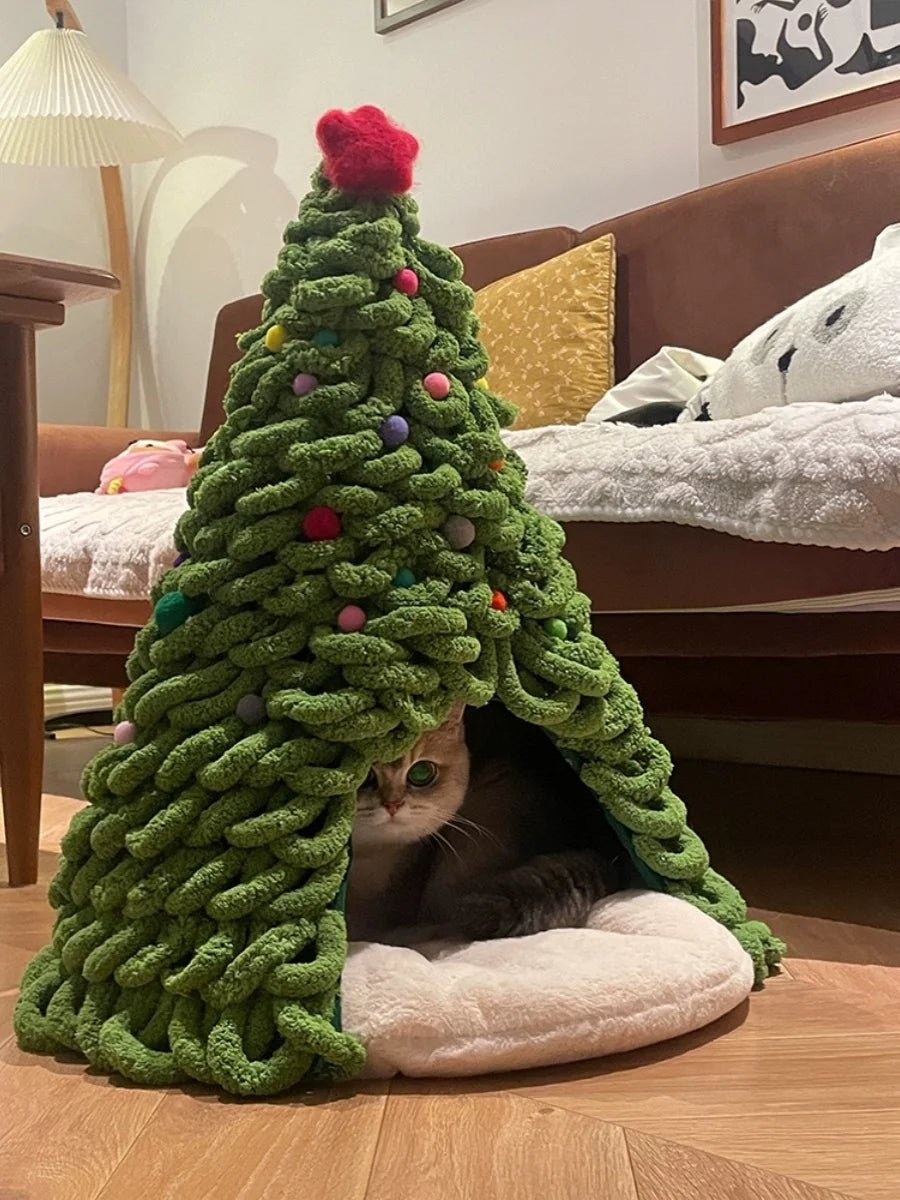 Fully DIY Christmas Tree Cat Bed With Materials