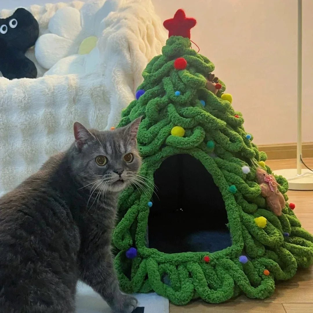 Christmas Tree Cat House Christmas Cat Tree For Indoor Cats Cute