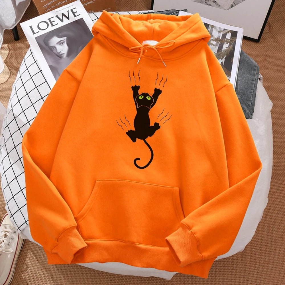 Orange cat hoodie hotsell