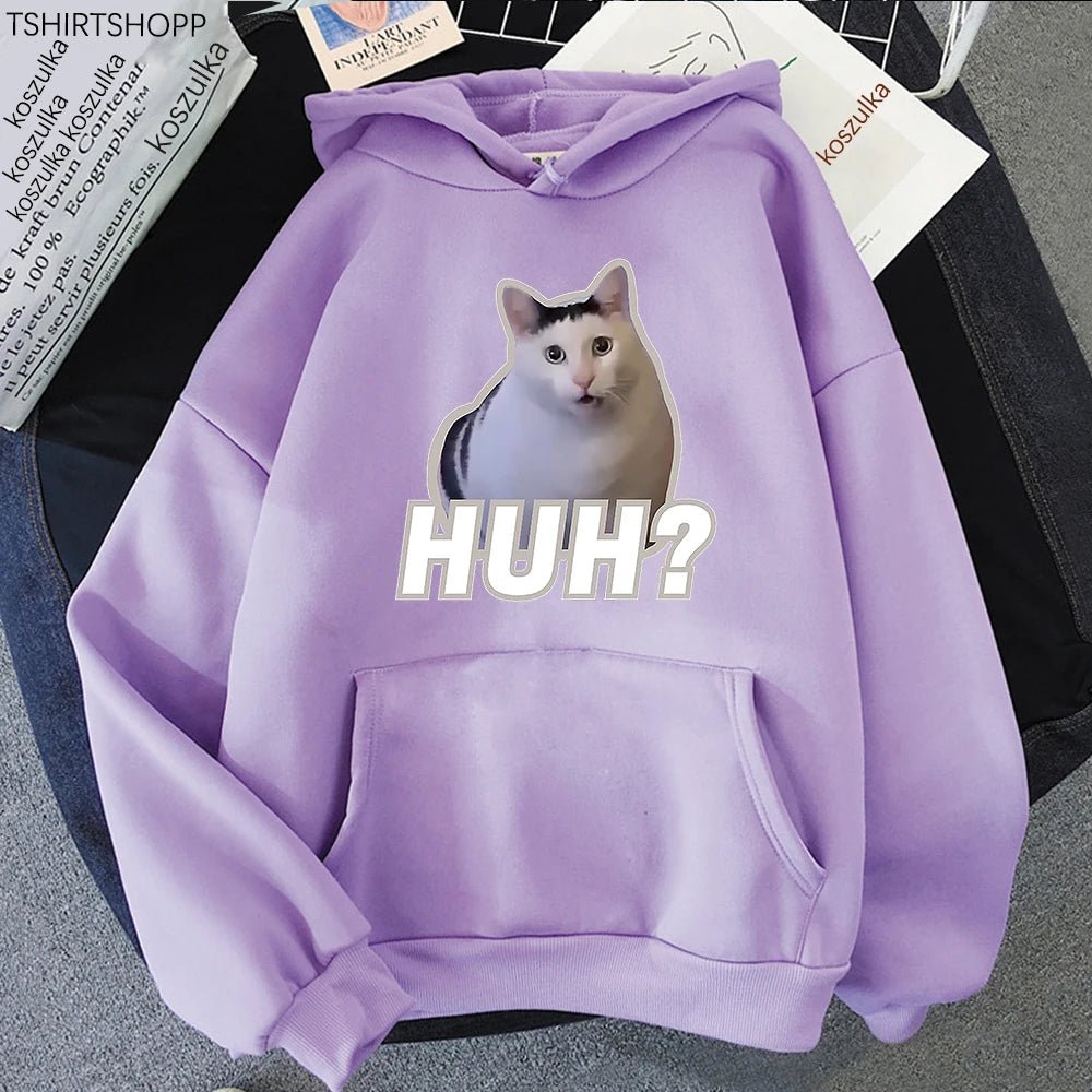 The Huh Cat Meme Hoodie Cat Meme Hoodie For Cat Lovers Meowgicians