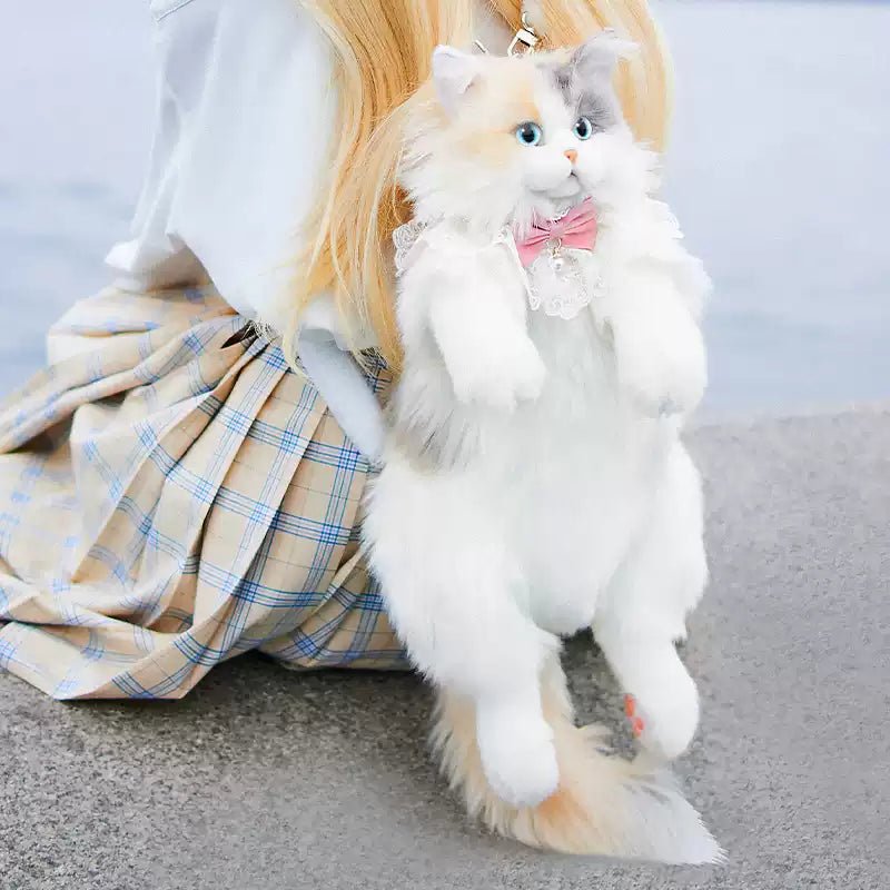 Cat Backpack Cute Handmade Lifelike Cat Backpack Multiple Breeds