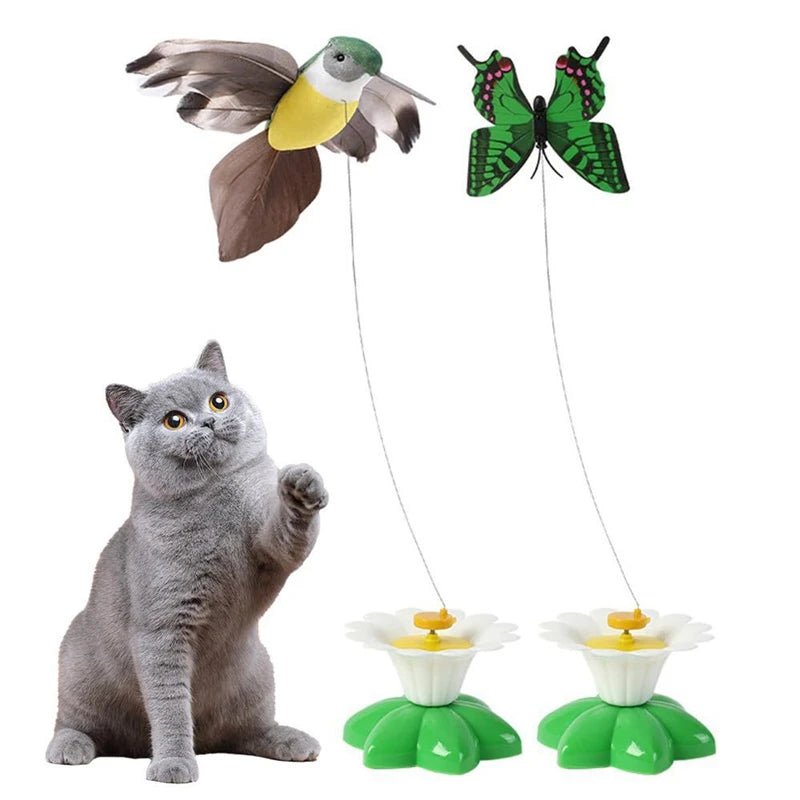 Interactive Flying Butterfly and Bird Toy For Cat