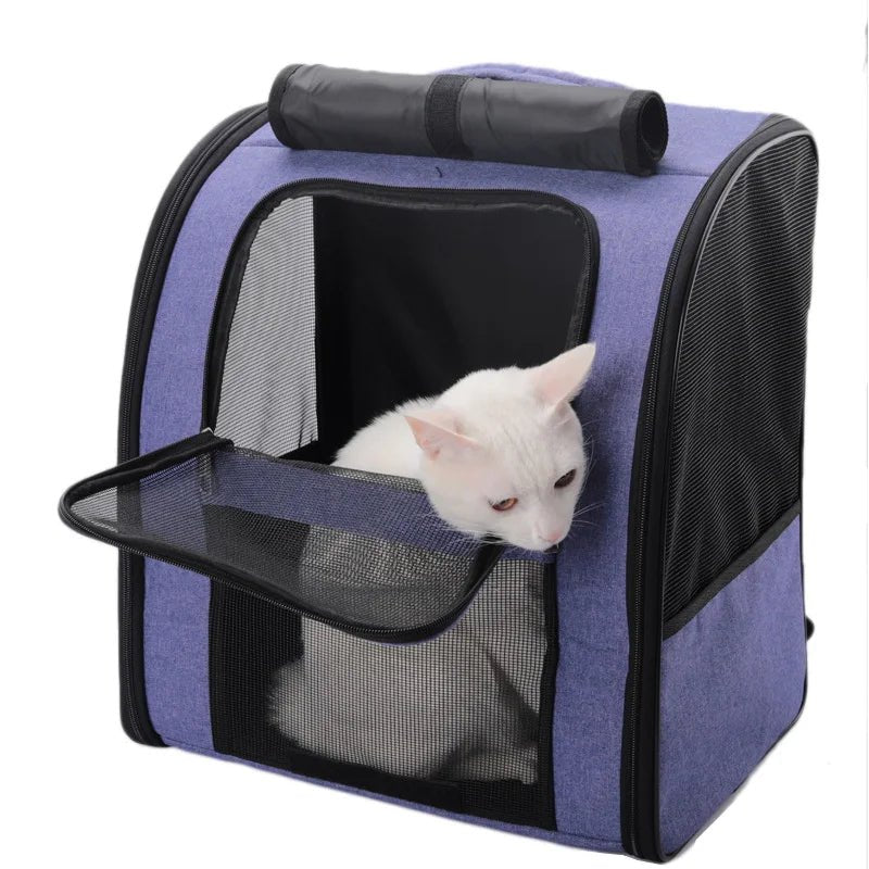 Lightweight Large Size Cat Carrier With Ultra-breathable Windows