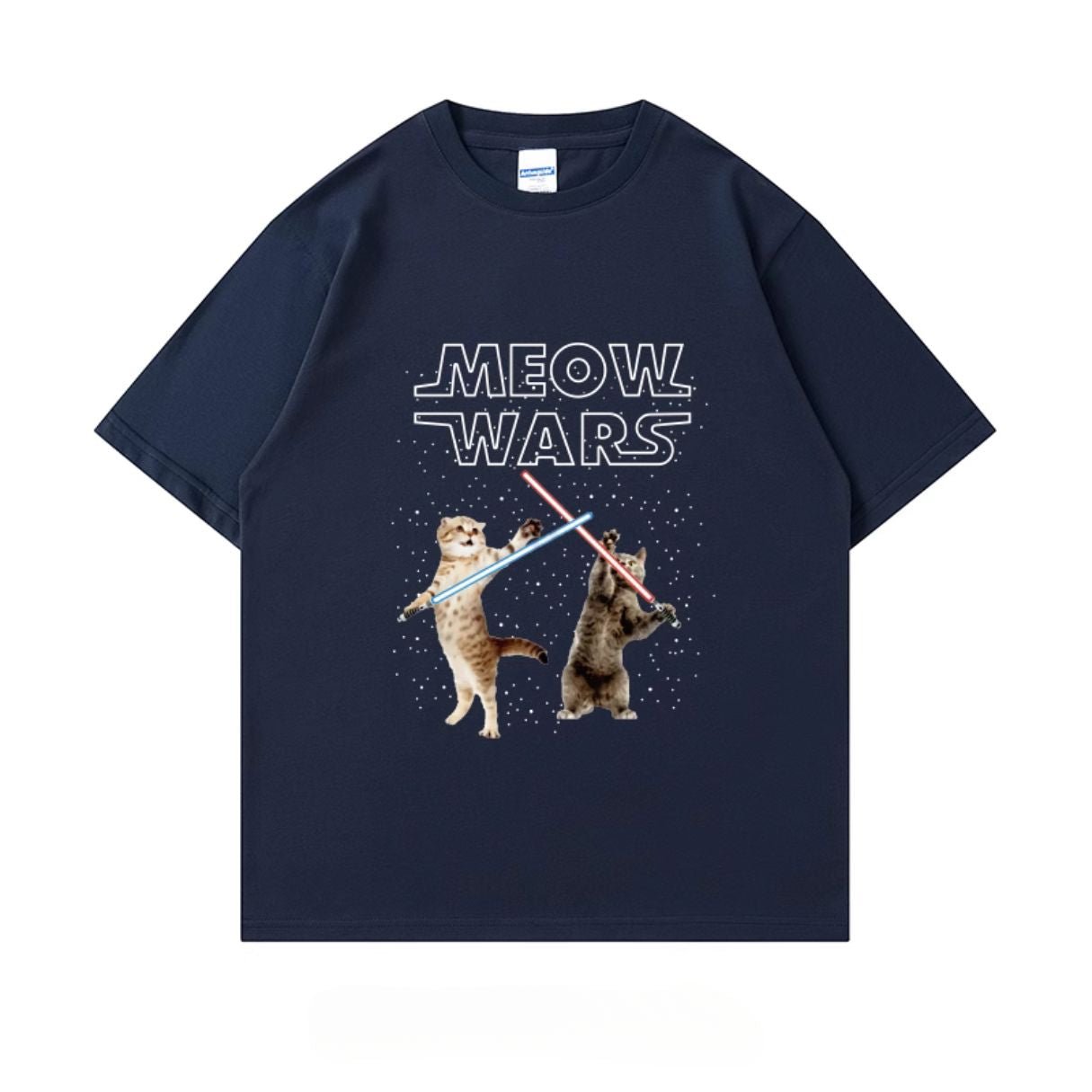 Meow Wars T-shirt Funny Cat T-shirt For Cat Star Wars Lover