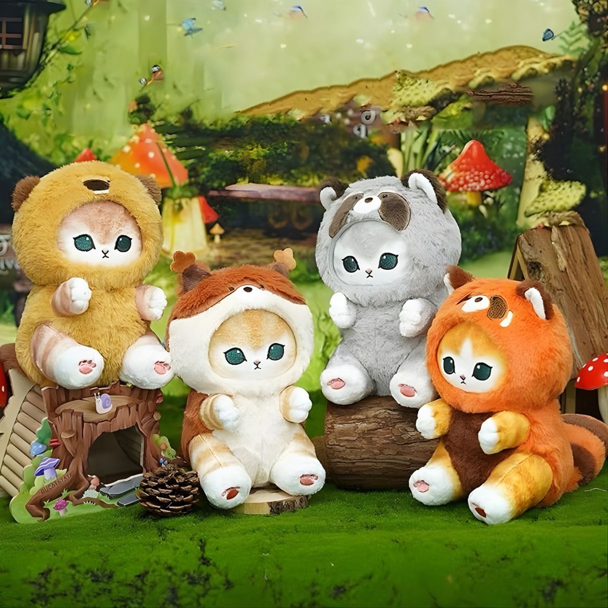 8 inch keychain cat plushies series from Mofusand