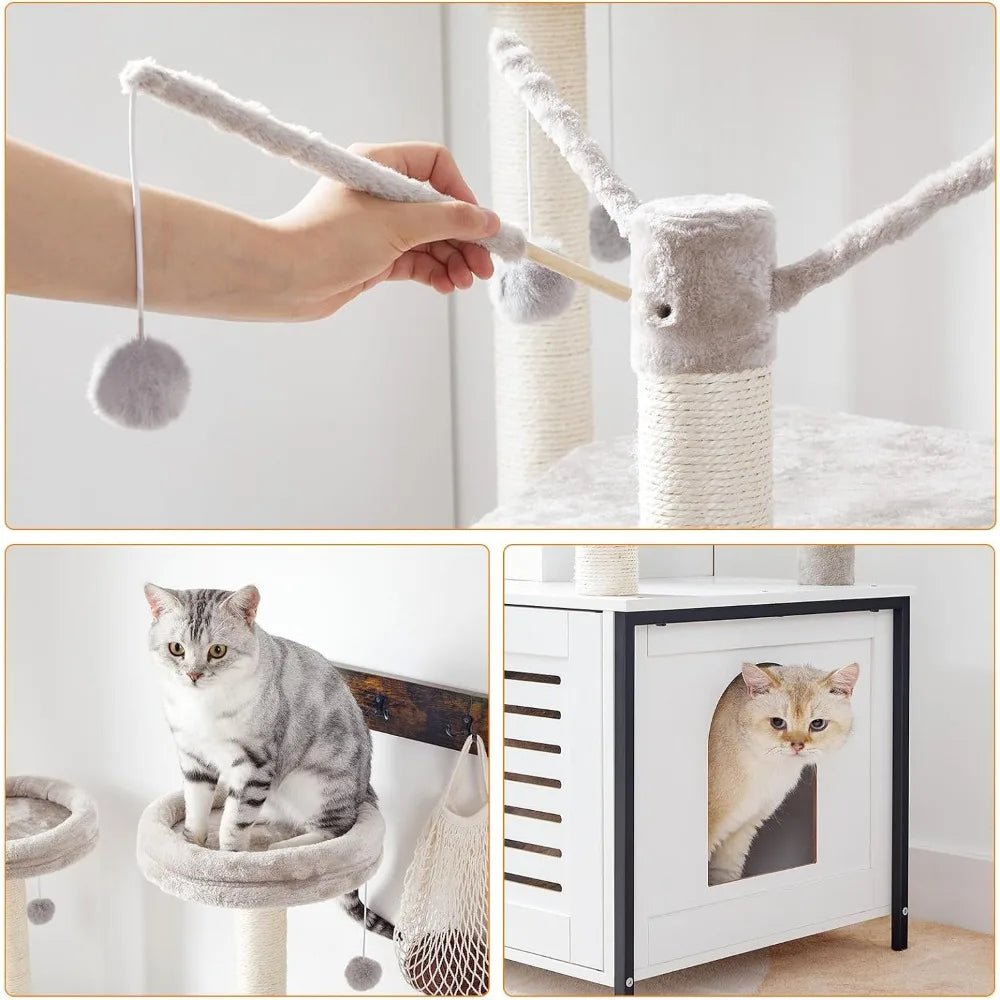 Multifunctional Space saving Cat Tower in Modern Look