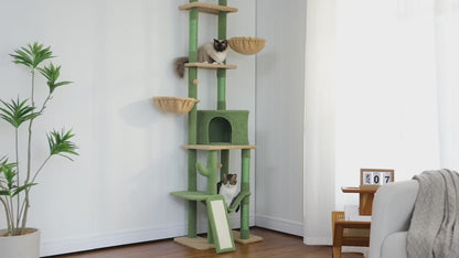 Desert Themed Tall Cat Tower With Hammocks