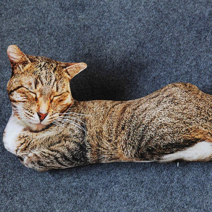 Realistic 3D Cat Portrait Pillows
