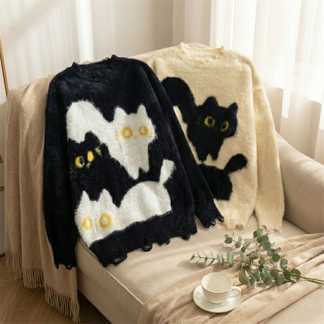 Fashionable cartoon kitty sweatshirt 